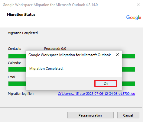migration complete